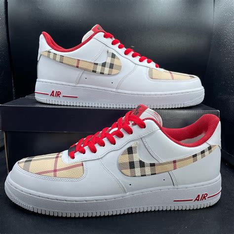 burberry nike air force 1|custom air force 1 burberry shoes.